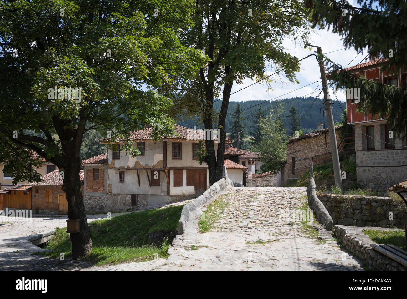 Bridge at the old town of Koprivshitsa, Bulgaria Stock Photo