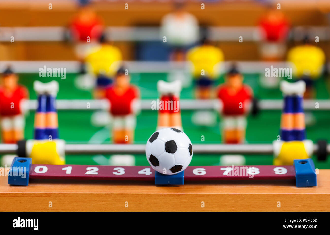 foosball table soccer  football players sport teame Stock Photo