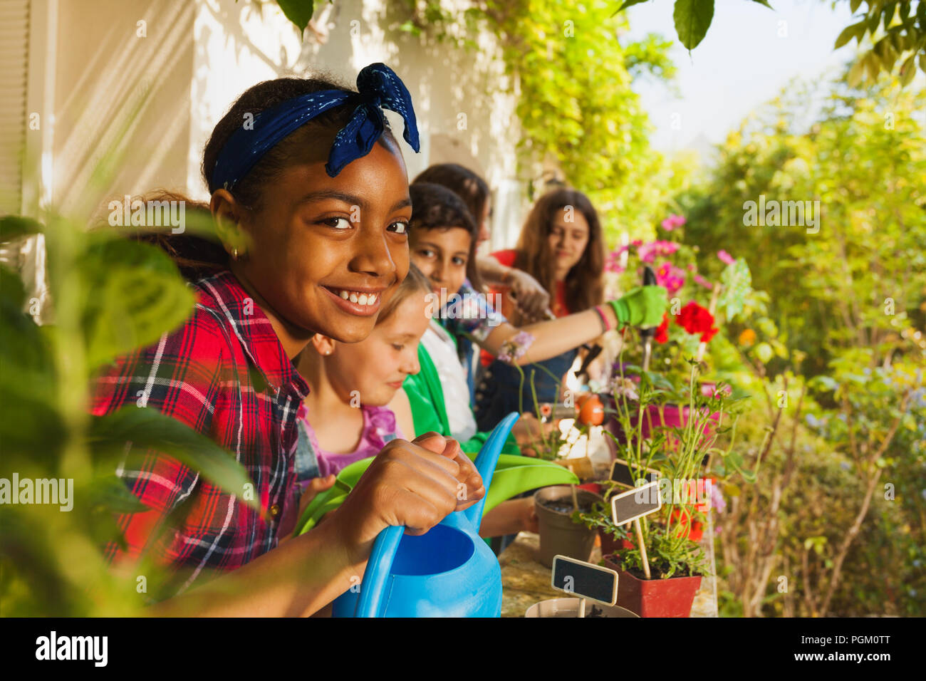 Preteen girl gardening hi-res stock photography and images - Alamy