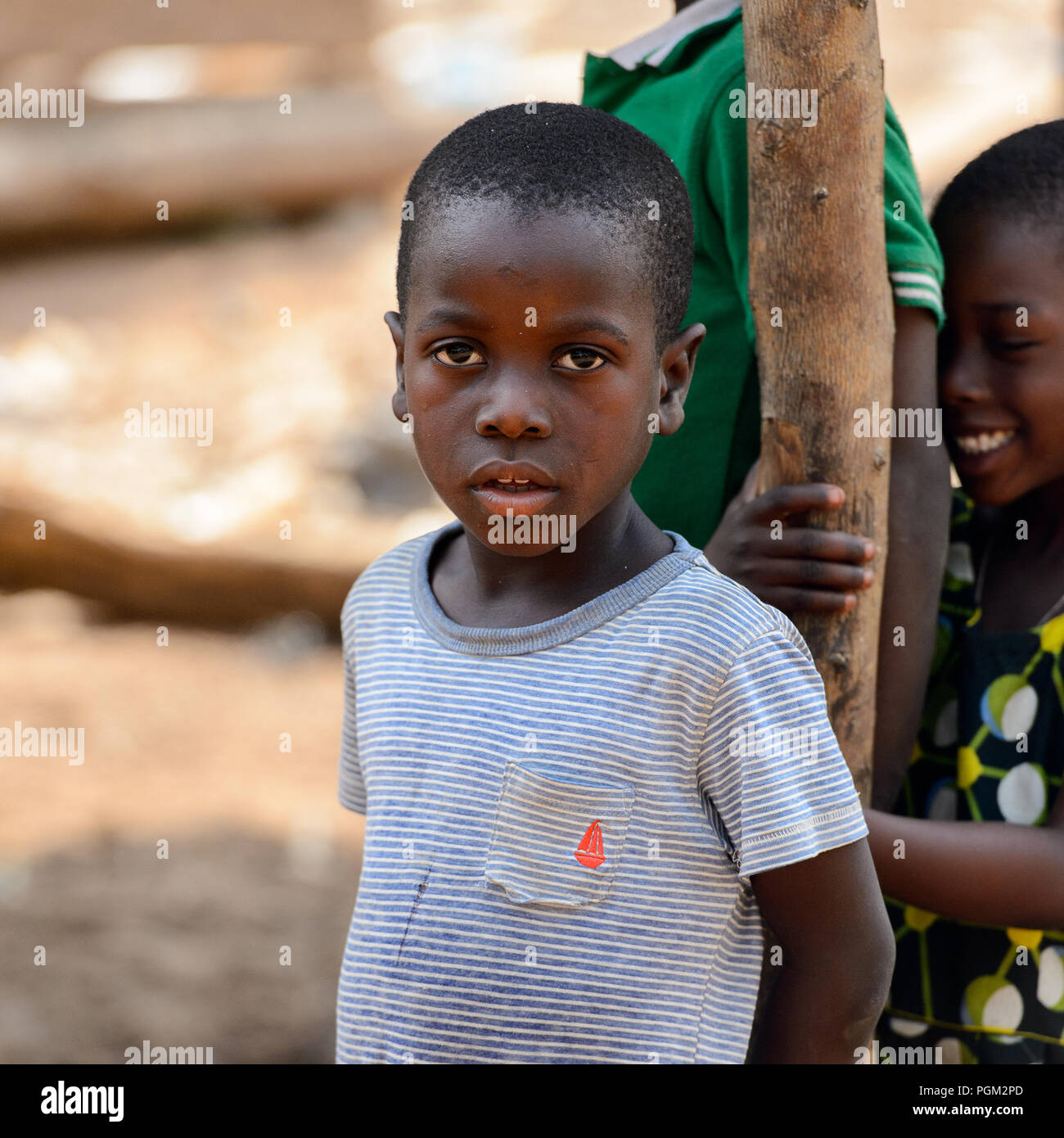 BOHICON, BENIN - JAN 12, 2017: Unidentified Beninese little boy in ...