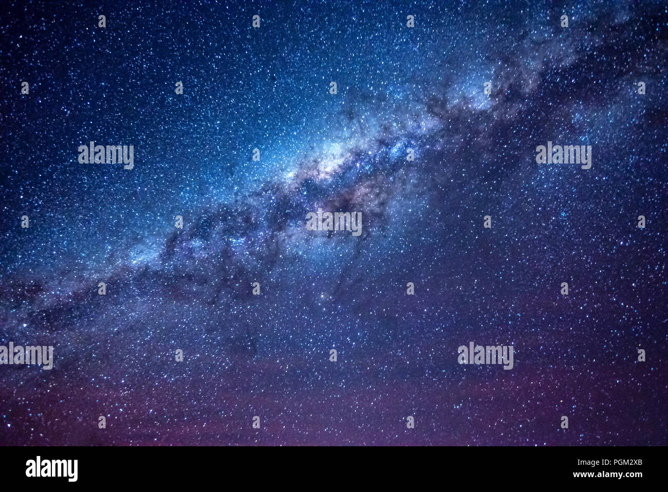 Milky way in the night sky of Atacama desert Chile Stock Photo
