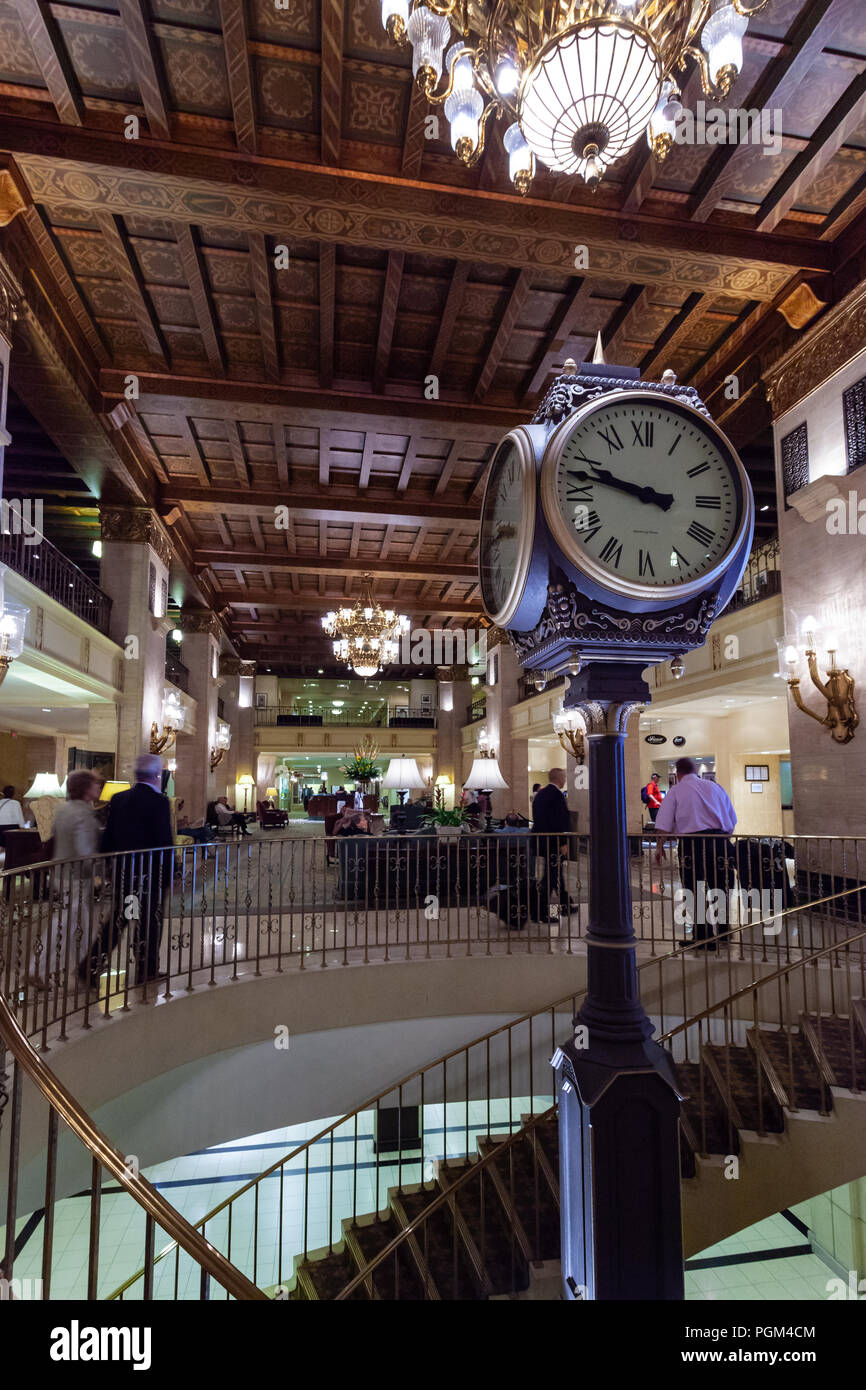 Famous clock in the Fairmont Royal York Hotel, Toronto, Canada Stock Photo