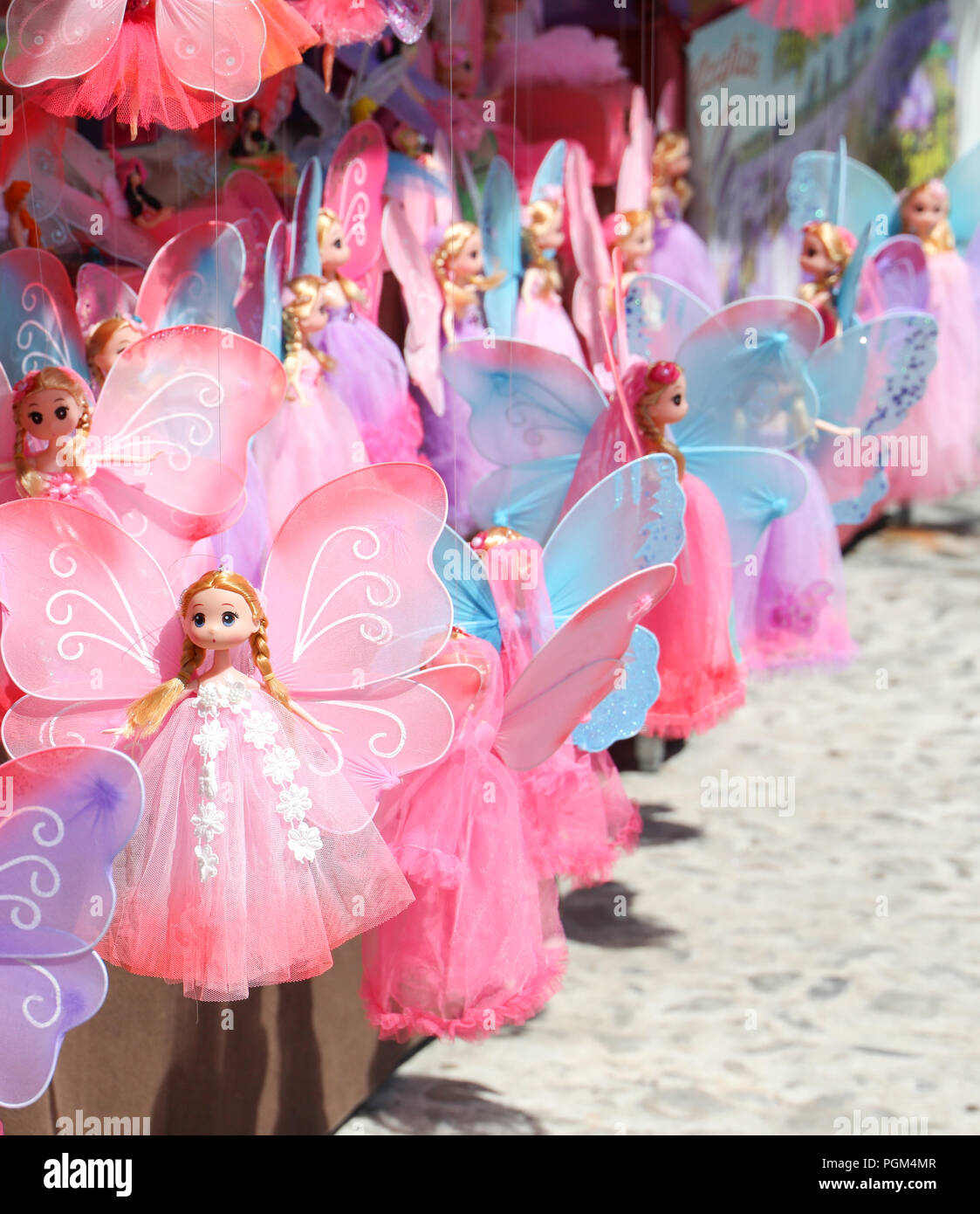 Angel dolls display Stock Photo