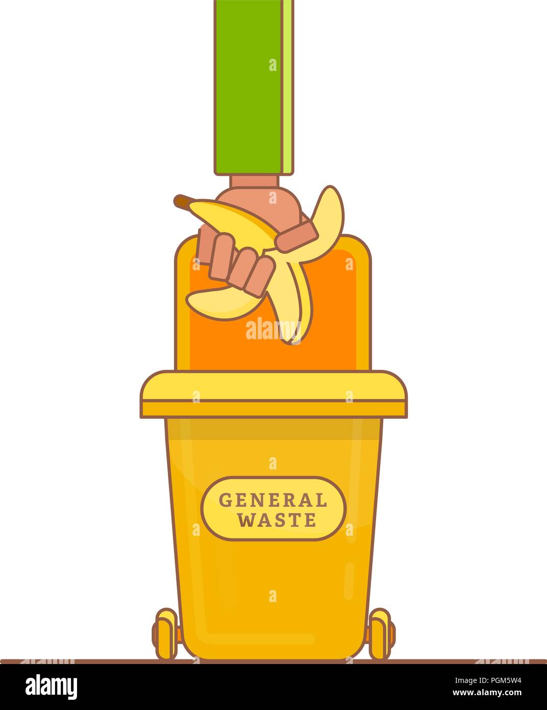 Throwing food away Stock Vector Images - Alamy
