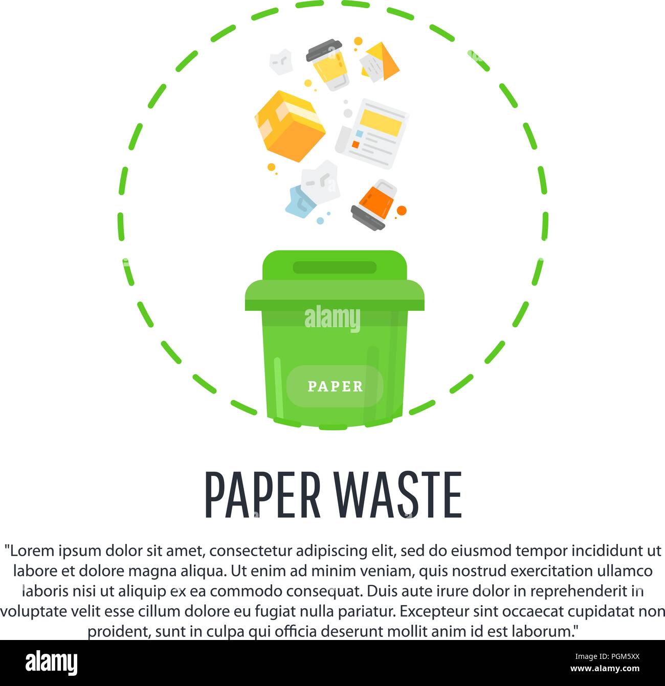 Keep clean and garbage sorting concept Gathering, sorting process of