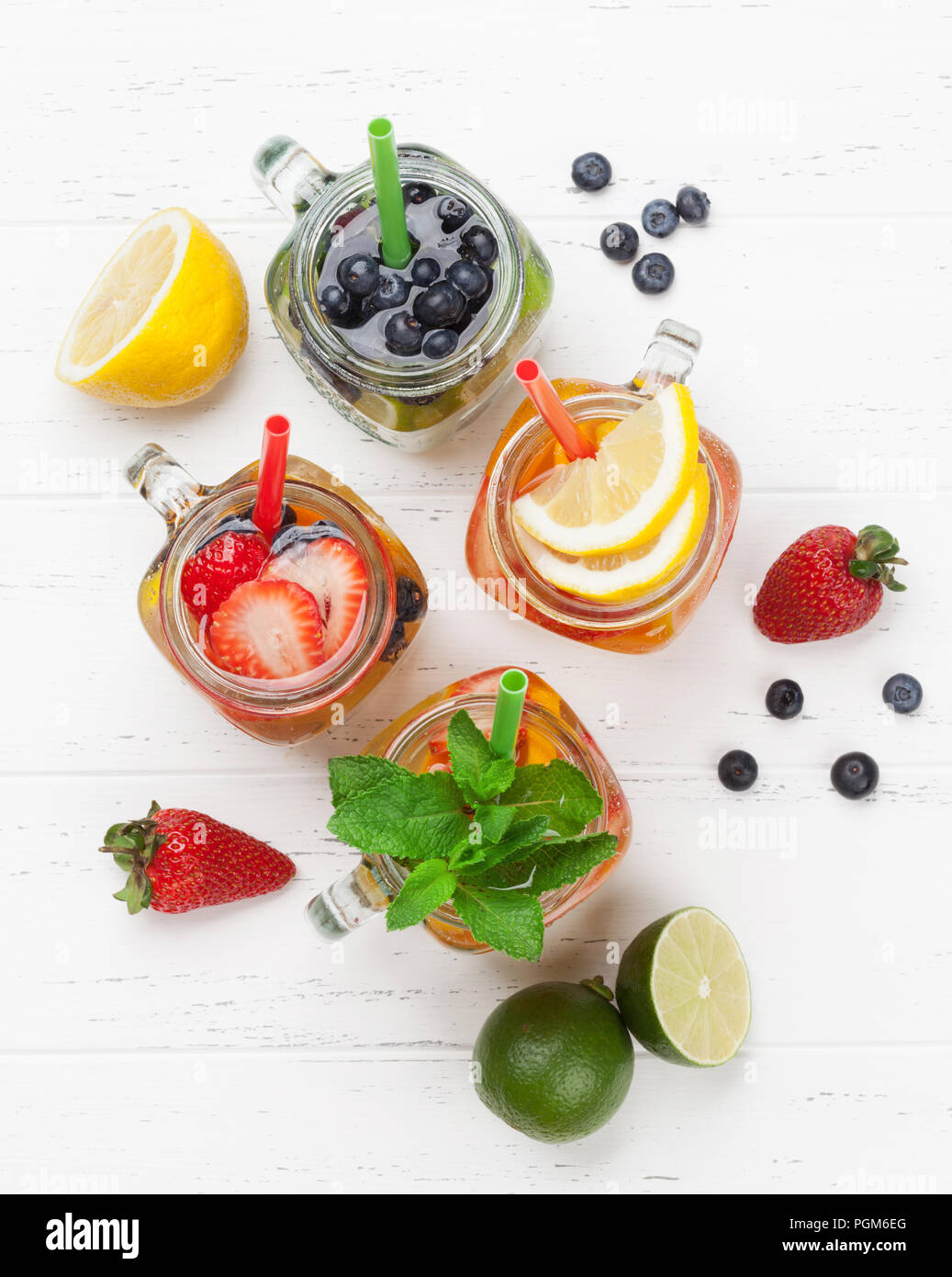 fresh lemonade jar with