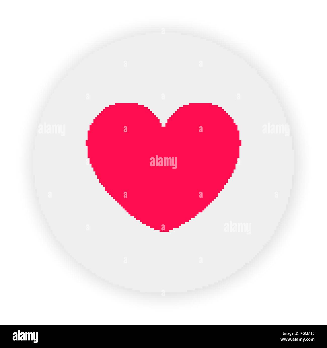 Red heart icon isolated on white background Stock Vector Image & Art ...