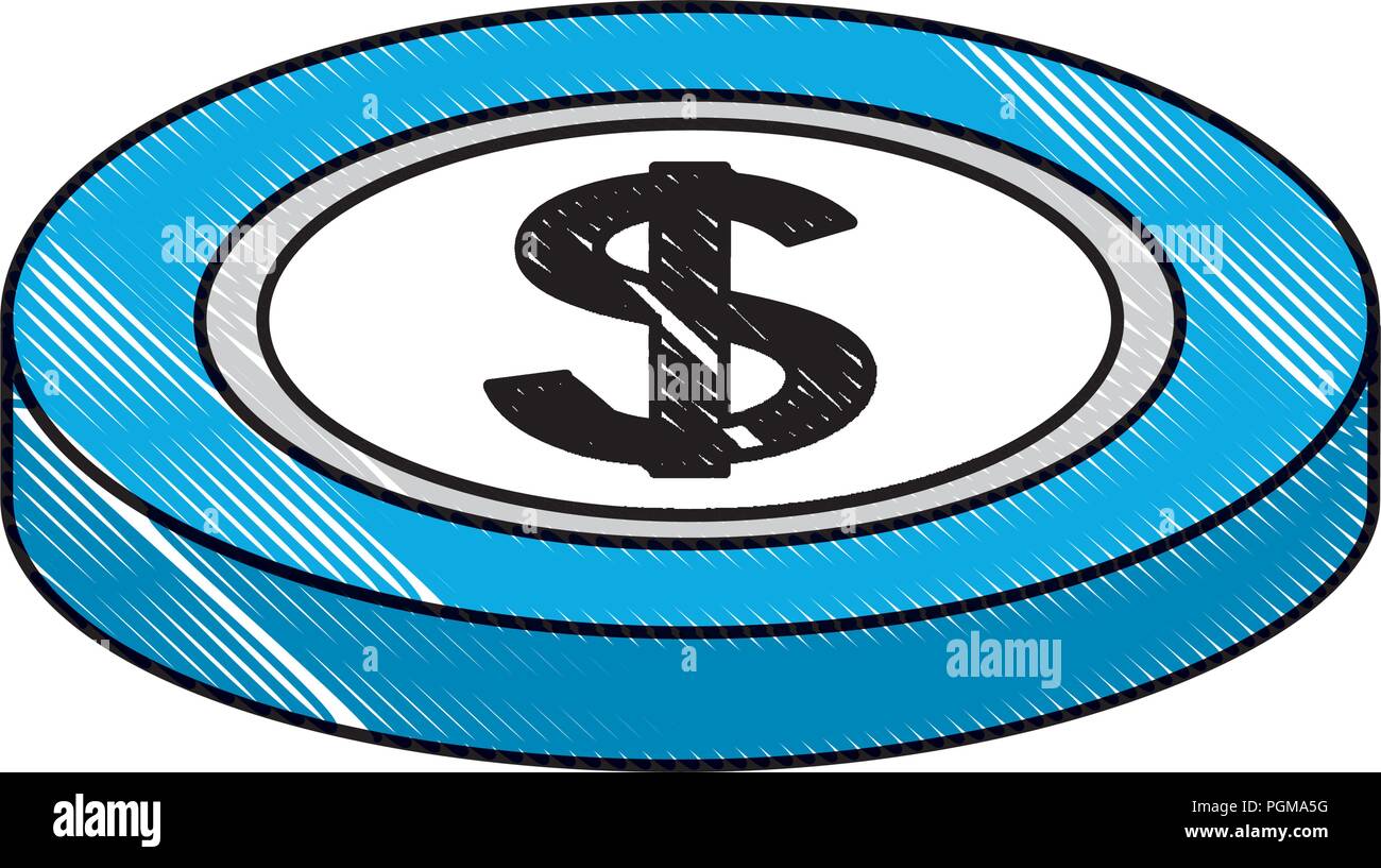 currency dollar coin money american vector illustration Stock Vector ...