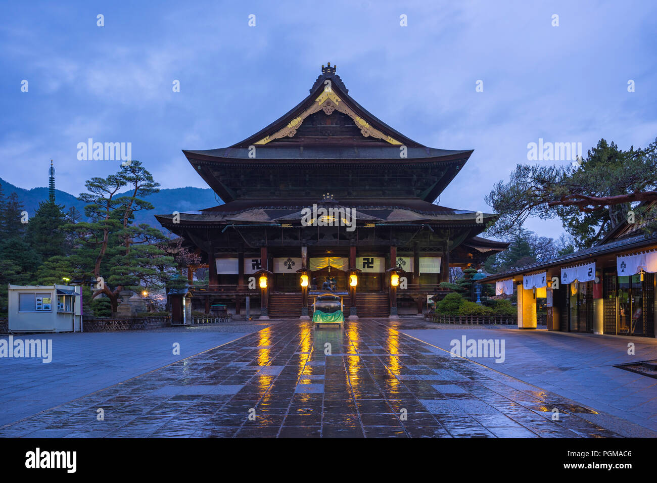 Zenkoji buddhist temple in Nagano, Japan. Stock Photo