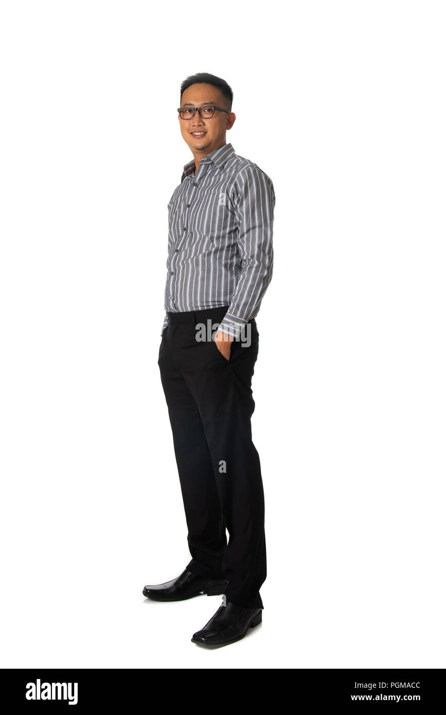 asian business man isolated on white full body Stock Photo - Alamy