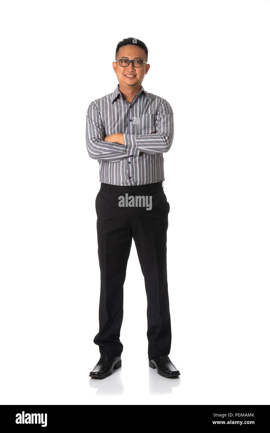 asian business man isolated on white full body Stock Photo - Alamy