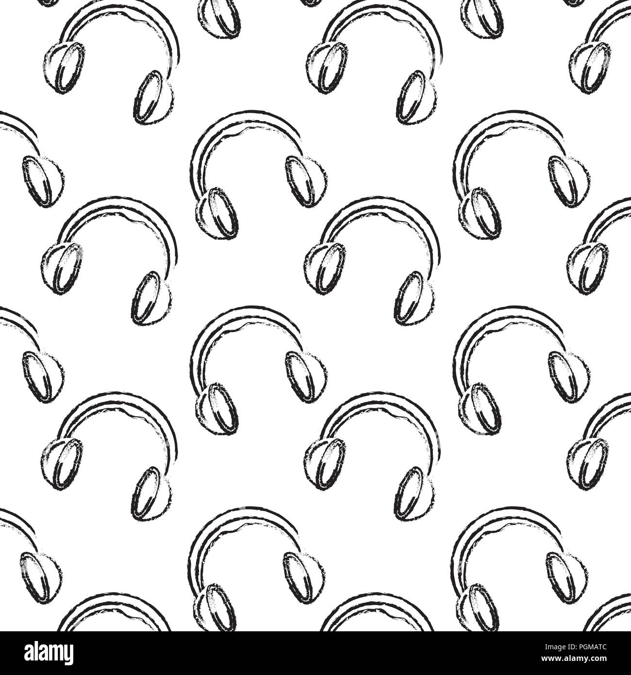 headphone device icon pattern vector illustration design Stock Vector ...