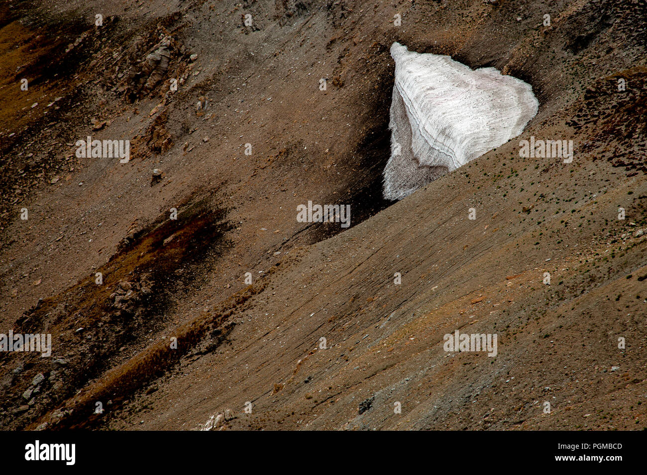 Remains of a glacier in the Rocky Mountain National Park, Colorado, USA Stock Photo