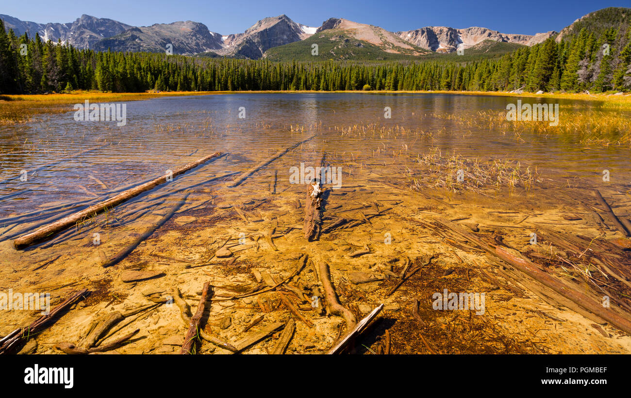 Bierstadt Lake in the Rocky Mountain National Park, Colorado, USA Stock Photo