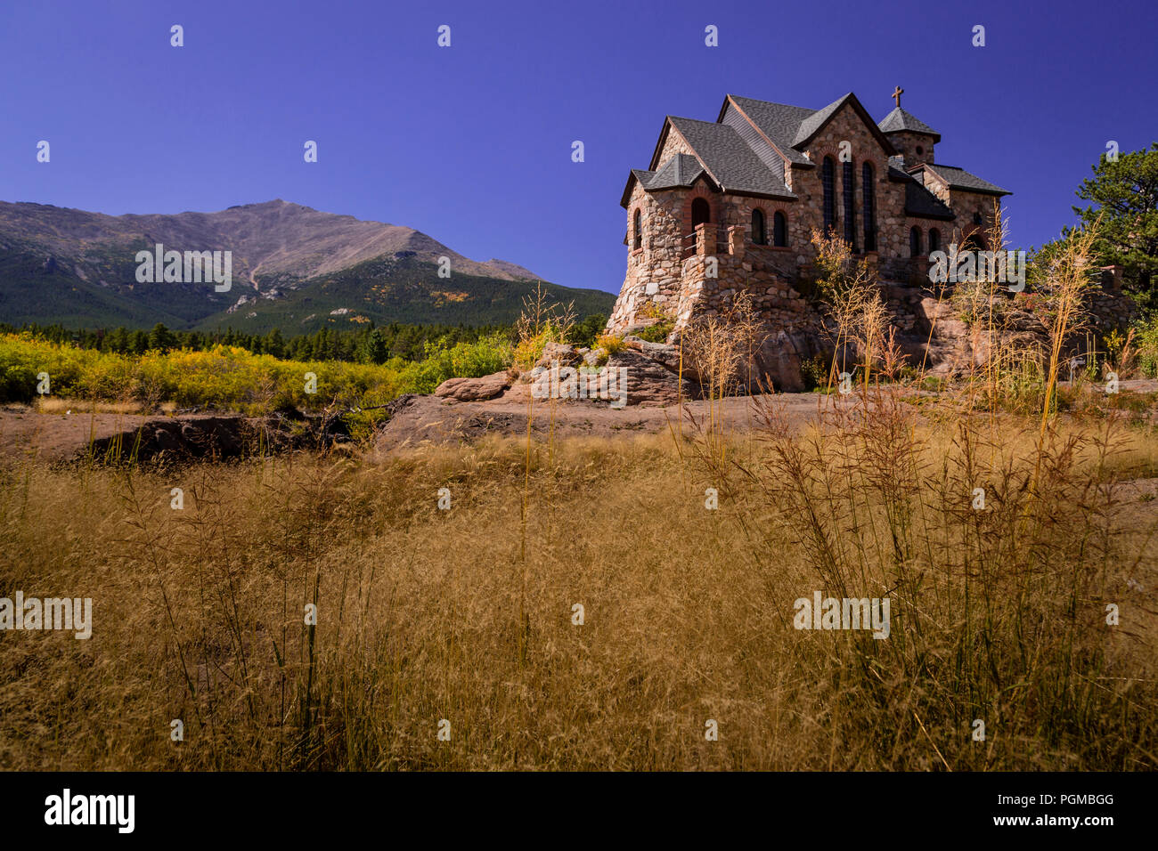 St Malo church in the Rocky Mountain National Park, Colorado, USA Stock Photo