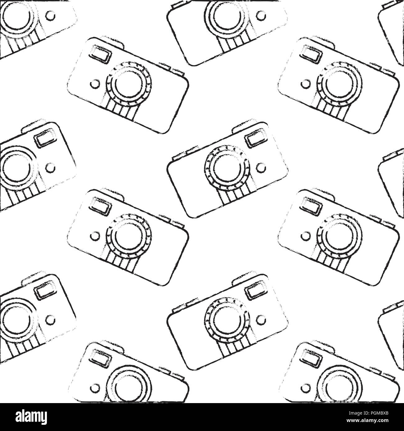 photographic camera flash creativity pattern vector illustration hand ...