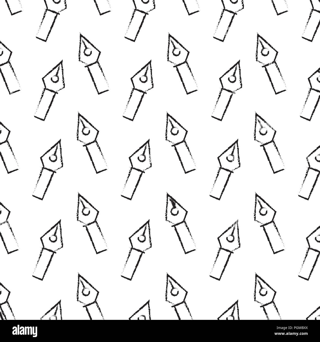 steel tip pen creativity write tool pattern vector illustration hand drawing Stock Vector