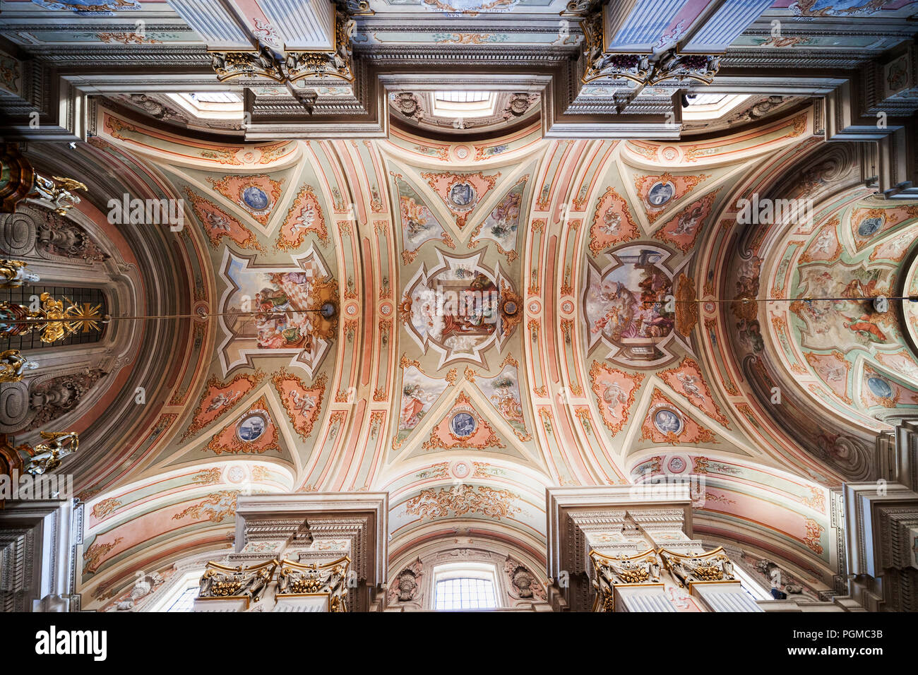 Saint Anne Church Interior In Warsaw Poland Semicircular