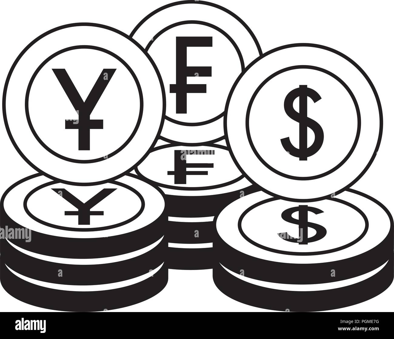 crypto coins pile icons Stock Vector Image & Art - Alamy