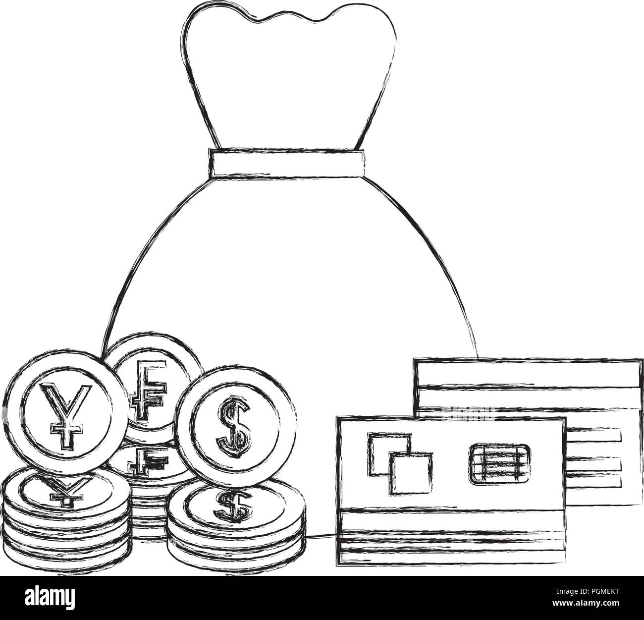 Calculator money cash pound coins Stock Vector Images Alamy