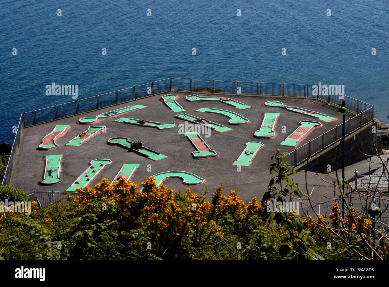 Crazy golf course with no participants, Dunoon, Scotland Stock Photo