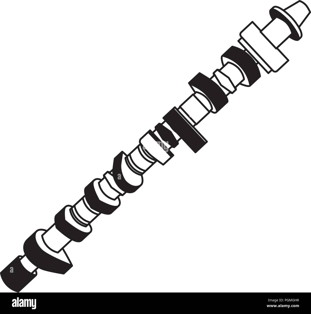 connecting rod spare part automotive industry design image Stock Vector