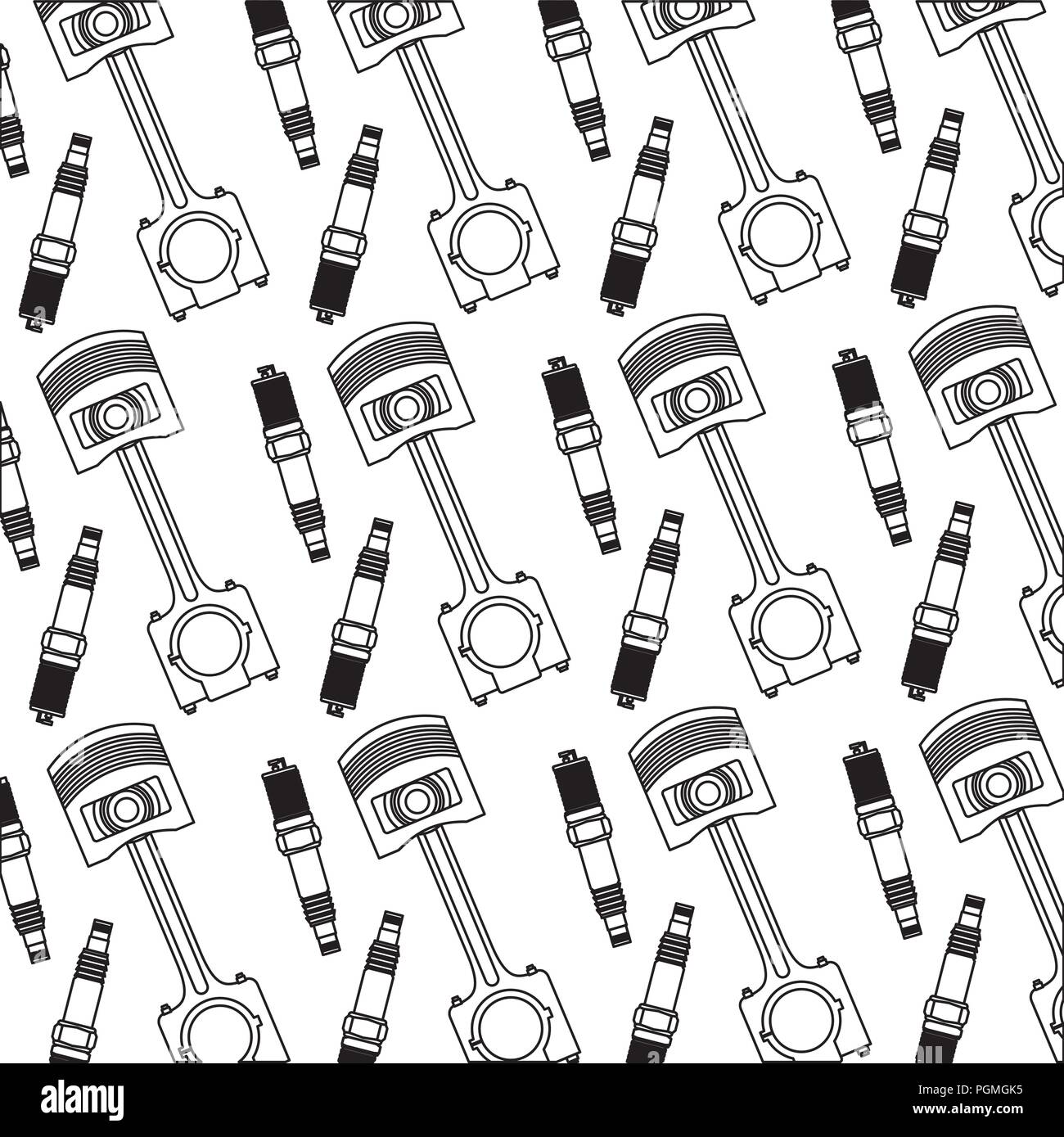 Piston Pattern Overlay Parts of the plug Stock Vector Images - Alamy