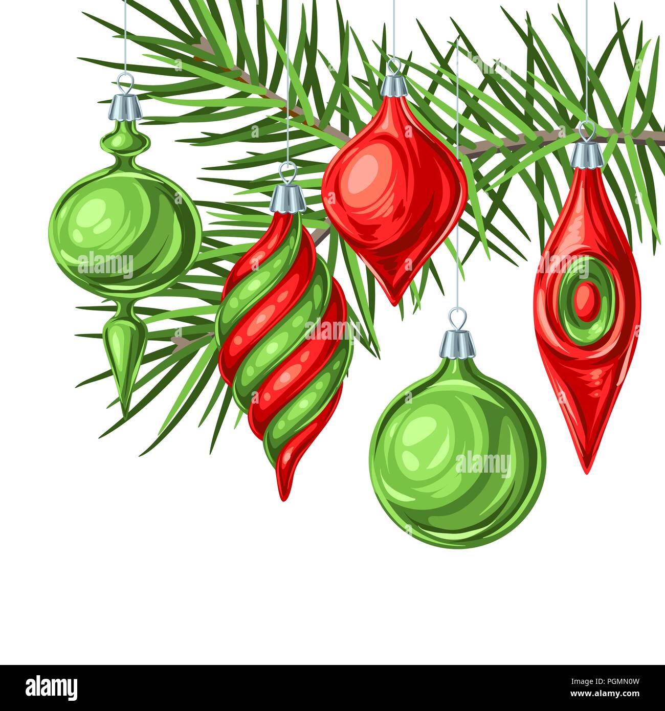 Christmas background with balls Stock Vector Image & Art - Alamy