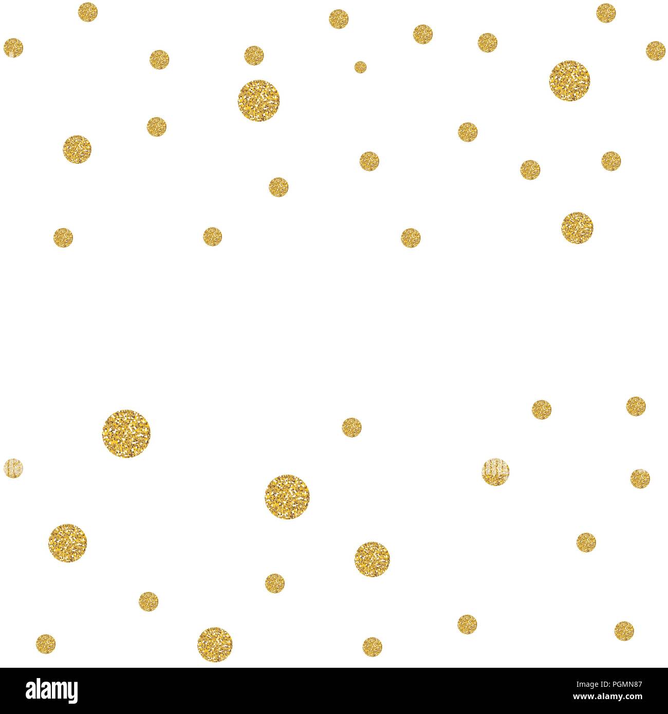Abstract gold glitter background with polka dot confetti. Vector  illustration Stock Vector Image & Art - Alamy