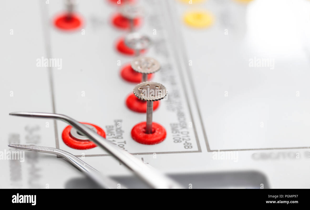 Tools for dental prosthetist Stock Photo Alamy