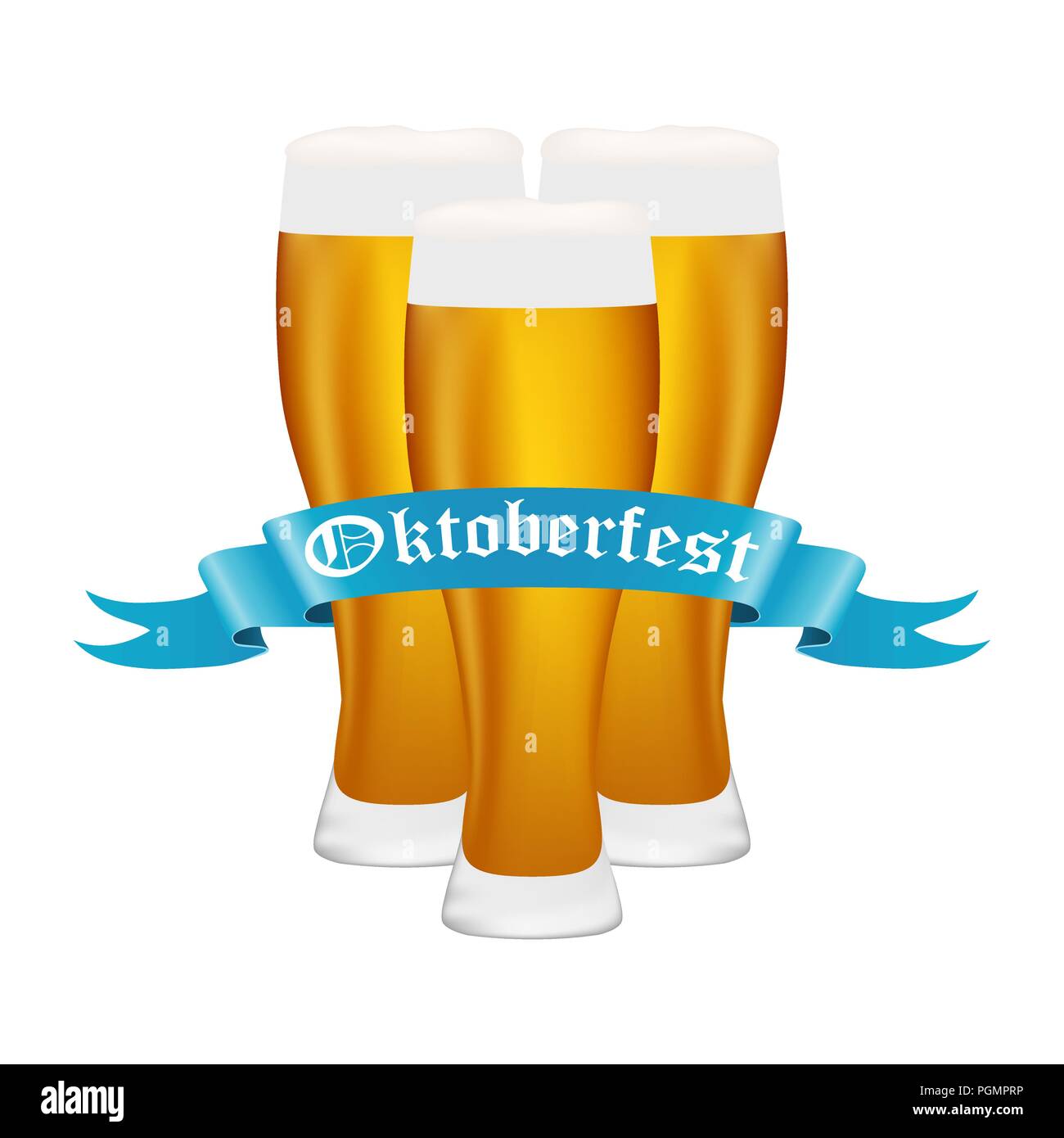 Beer on oktoberfest Stock Vector