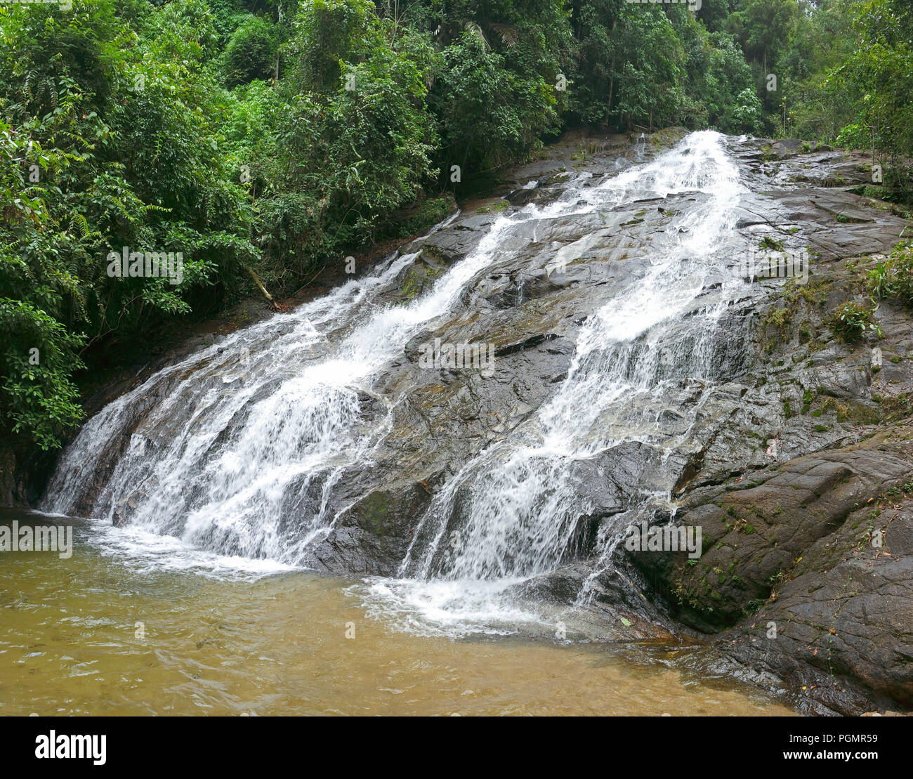 Ton Chang Fa Waterfall, Khao Lak, Thailand Stock Photo