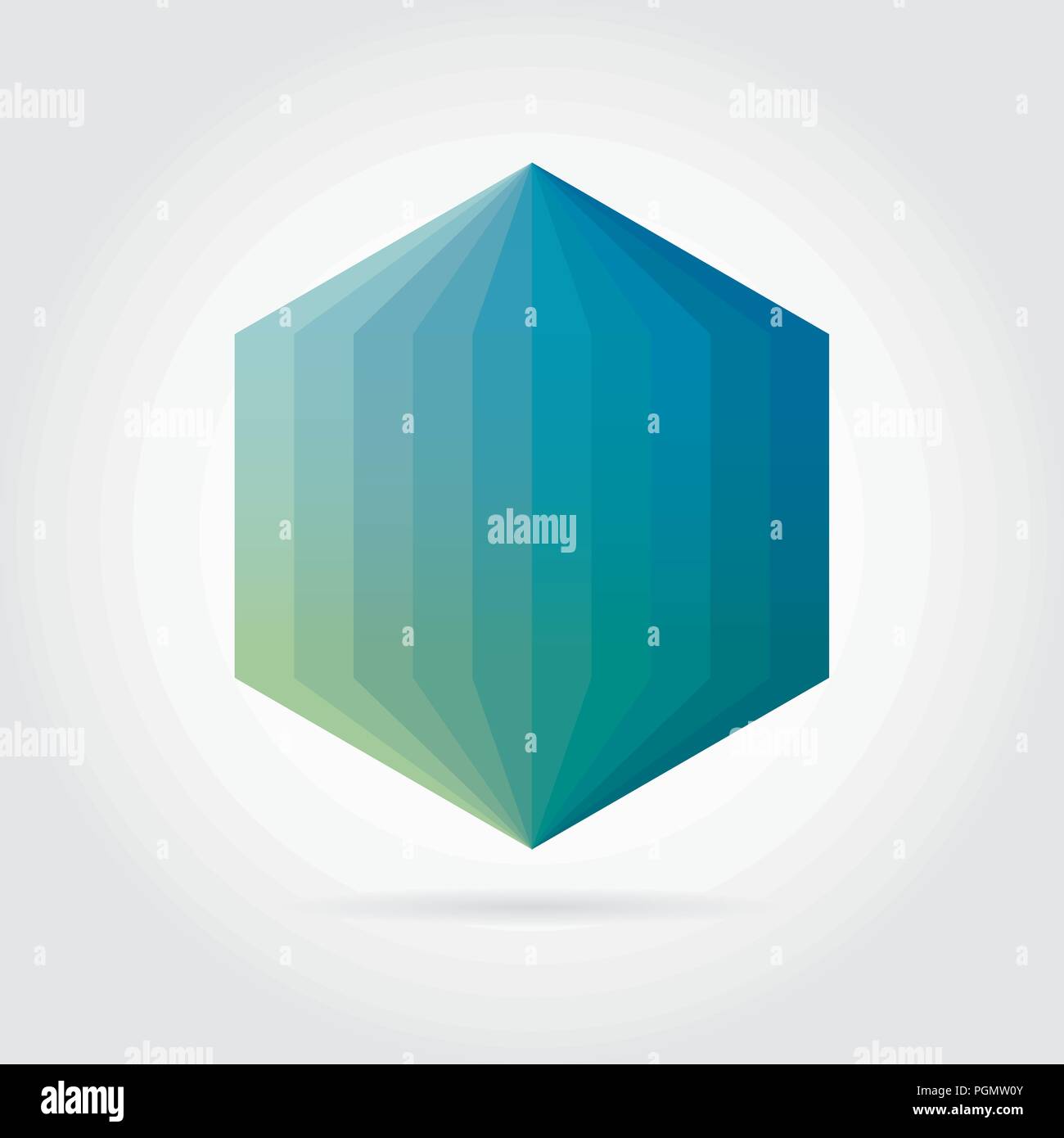 Smooth color gradient hexagon icon logo. Vector illustration for your ...