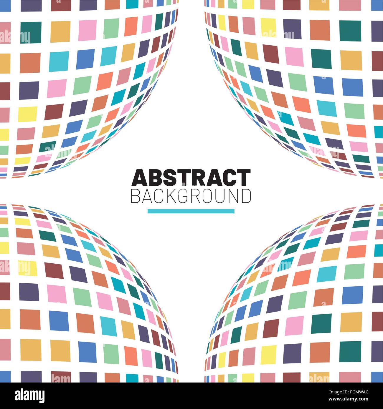 Abstract background with globes mosaic 3d vector illustration Stock Vector