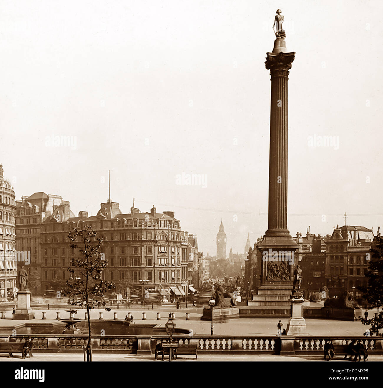 Trafalgar Square, London, Victorian period Stock Photo