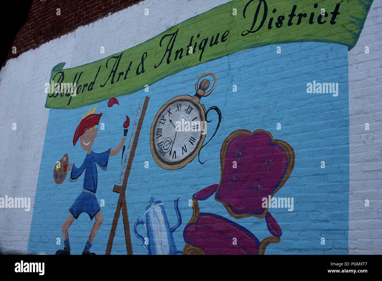 Mural in downtown Bedford, VA, USA Stock Photo Alamy