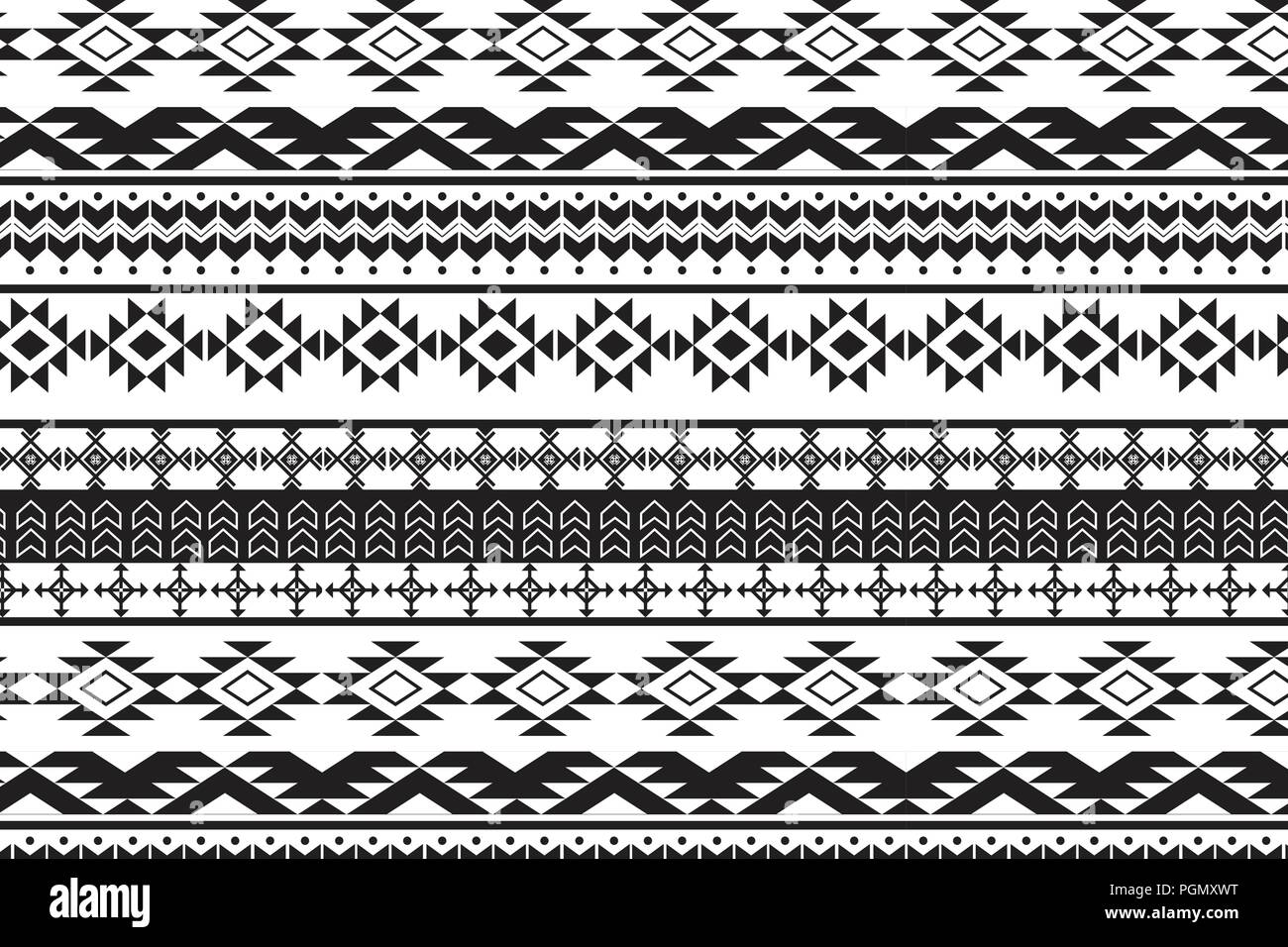 navajo vintage tribal seamless pattern, hand drawn Stock Vector Image ...