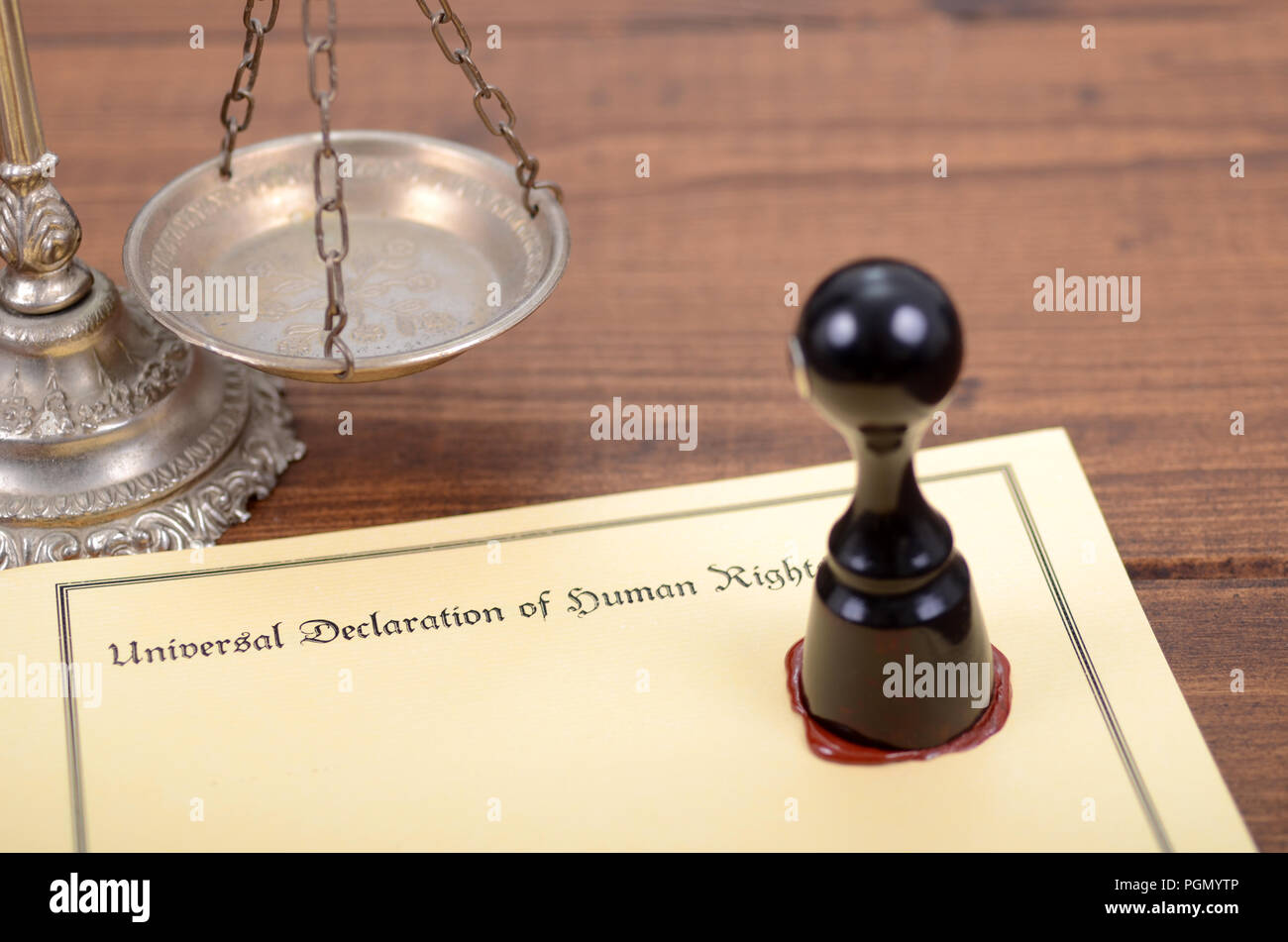 Notry Scale Universal Declaration of Human Rights, Scales of Justice , Notary seal ...