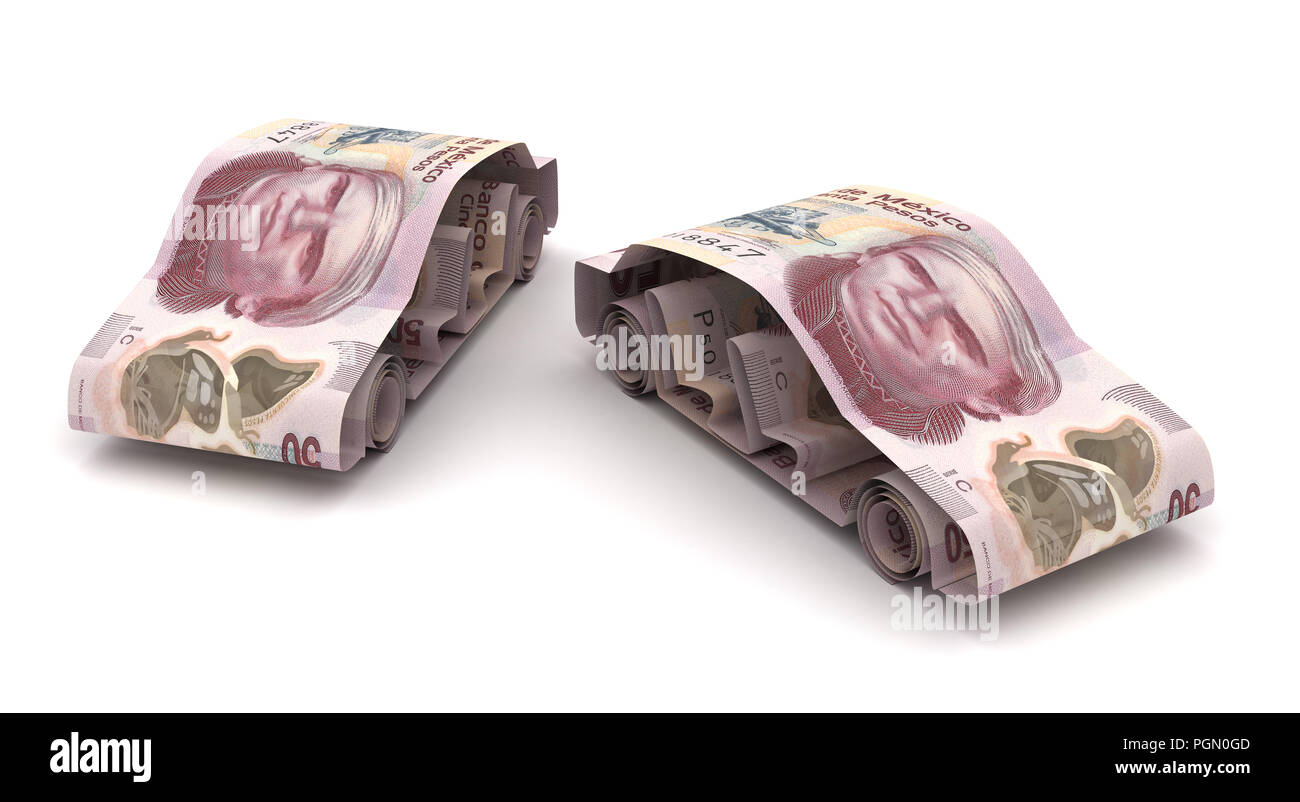 Car Finance With Mexican Pesos Stock Photo Alamy