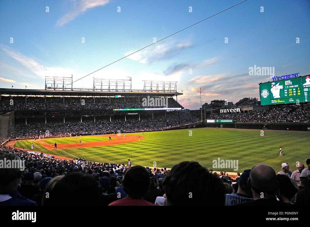Chicago's MLB baseball stadium Wrigley Field is where the Chicago Cubs