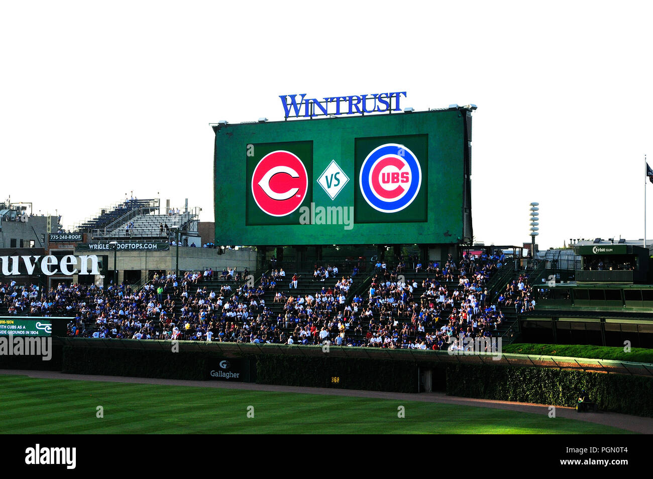 Chicago's MLB baseball stadium Wrigley Field is where the Chicago Cubs