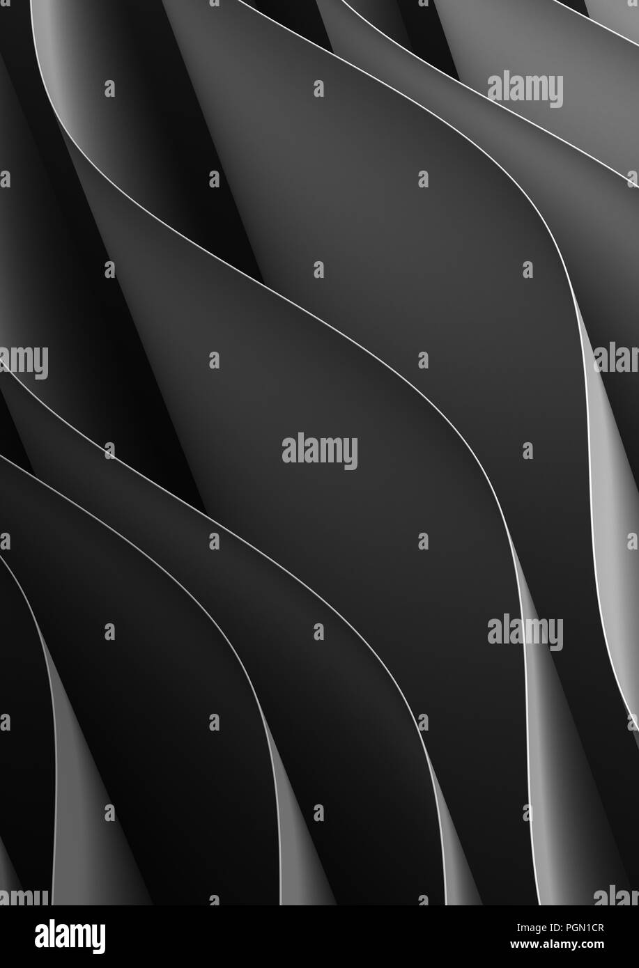 Gray Curved Background Stock Photo