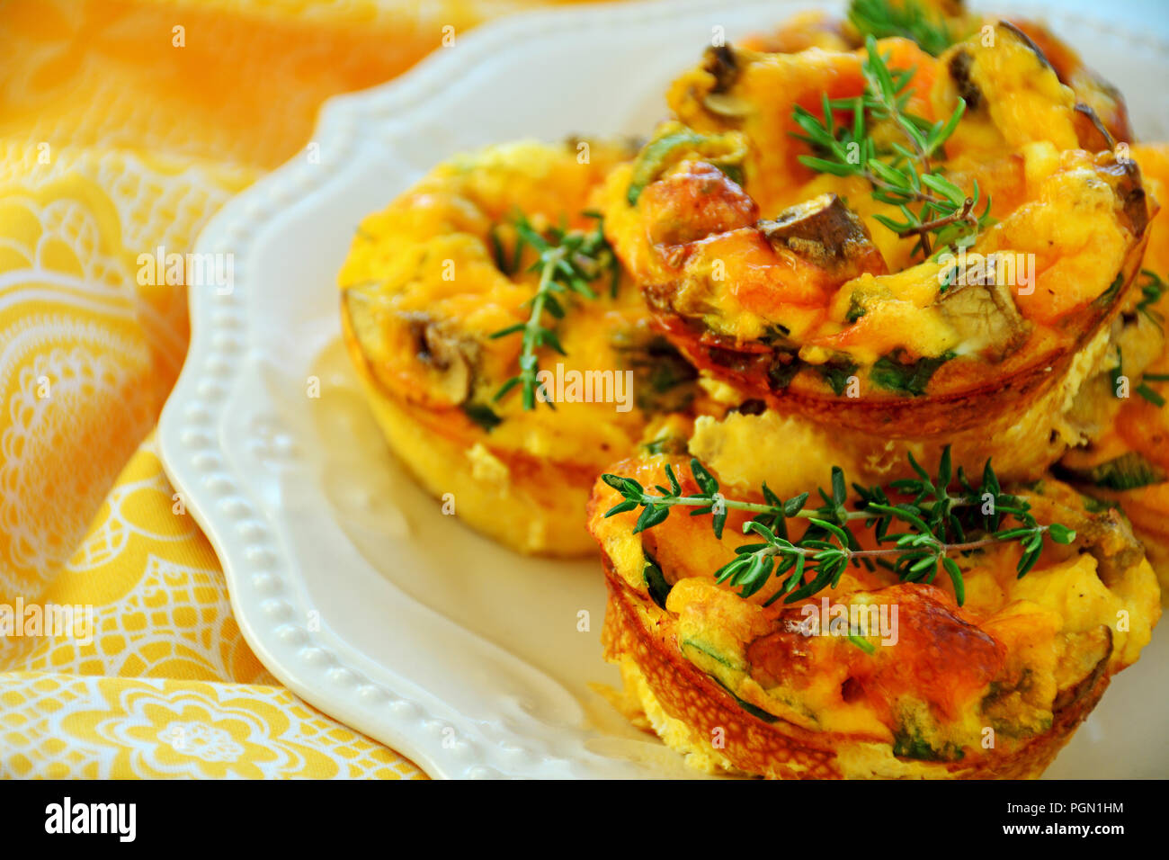 Denver Omelet Breakfast Muffins Shot In Horiaontal Format In Natural Light Stock Photo Alamy