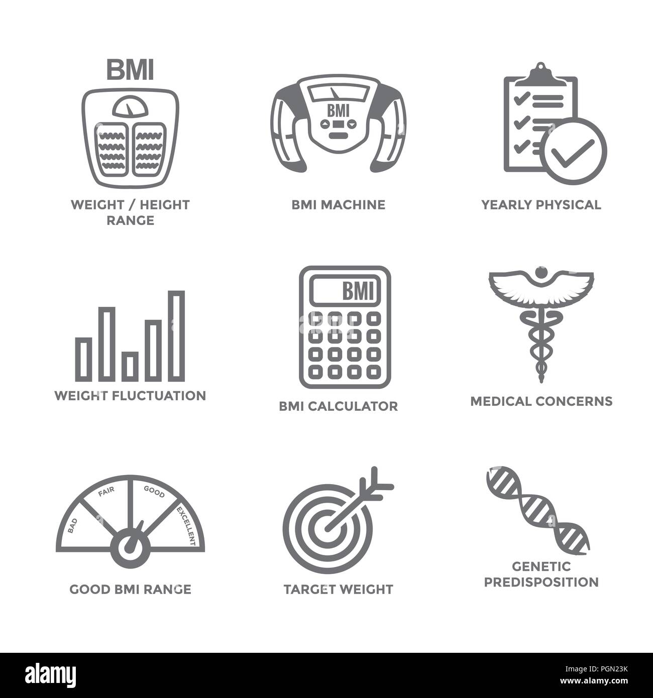 BMI or Body Mass Index Scale Meter Dial Gage Icon. 3d Rendering Stock  Illustration - Illustration of loss, medical: 226378020