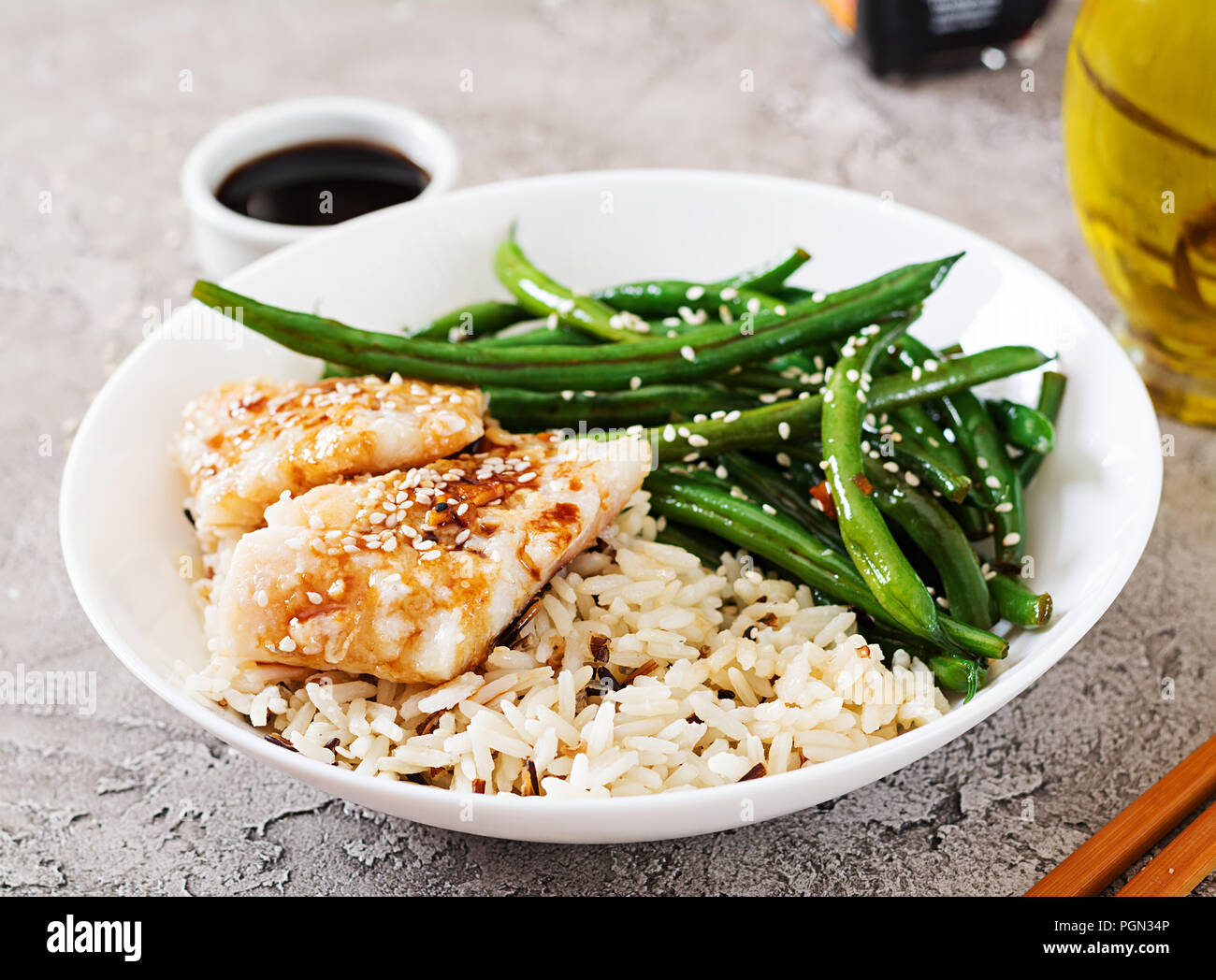 Steamed fish white rice hi-res stock photography and images - Alamy