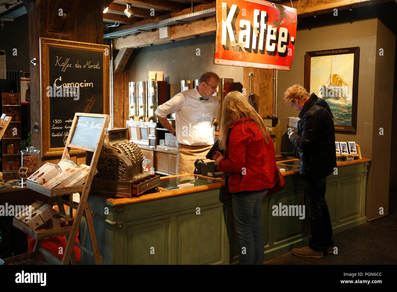 Coffee museum, Warehouse district, Hamburg, Germany, Europe Stock Photo