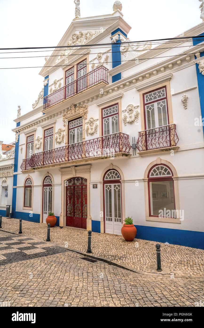 Old Typical Portuguese house in Ericeira Portugal Stock Photo