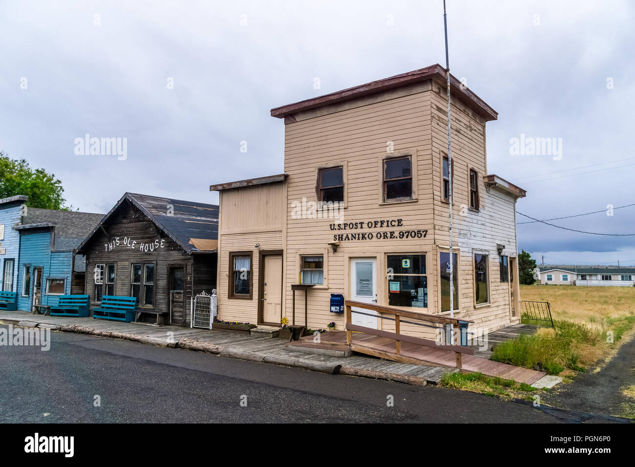 US post office of Shaniko, historic building of the historic district