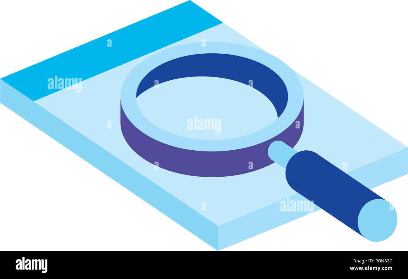 notebook school with magnifying glass vector illustration design Stock ...