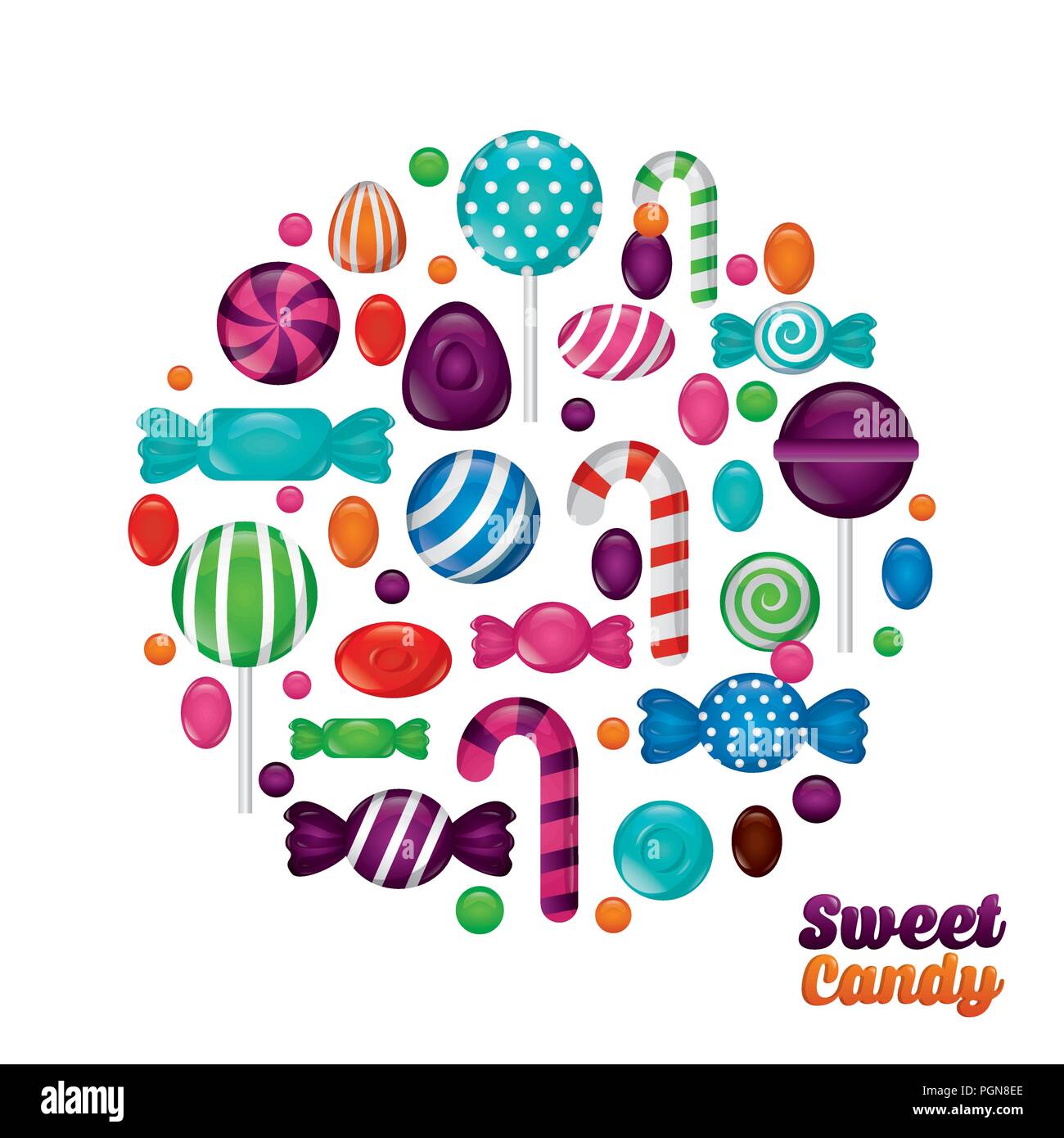 sweet candy concept Stock Vector Image & Art - Alamy